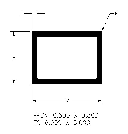 Rectangular Tube Stock Aluminum Rectangular Tube Stock